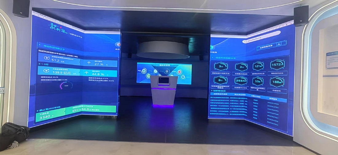 呼和浩特某科技展廳采用1.53開合屏+滑軌屏方案，共計(jì)25平方-1.jpg